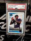 2018 Donruss Rated Rookie - #317 - Lamar Jackson RC - PSA 9